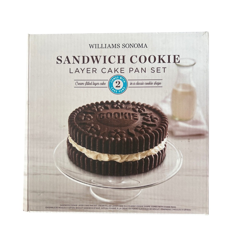 Williams Sonoma Sandwich Cookie Layer Cake Pan Set 2 Nonstick Cast Aluminum Pans